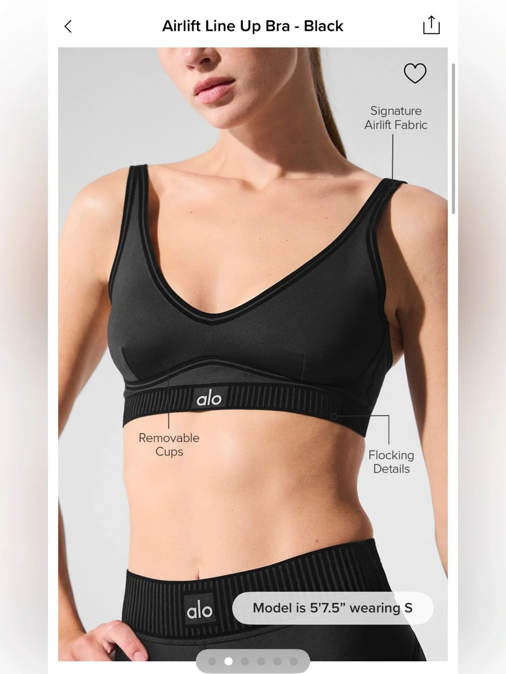 ALO Yoga Airlift Line Up V-Neck Sports Bra - Black